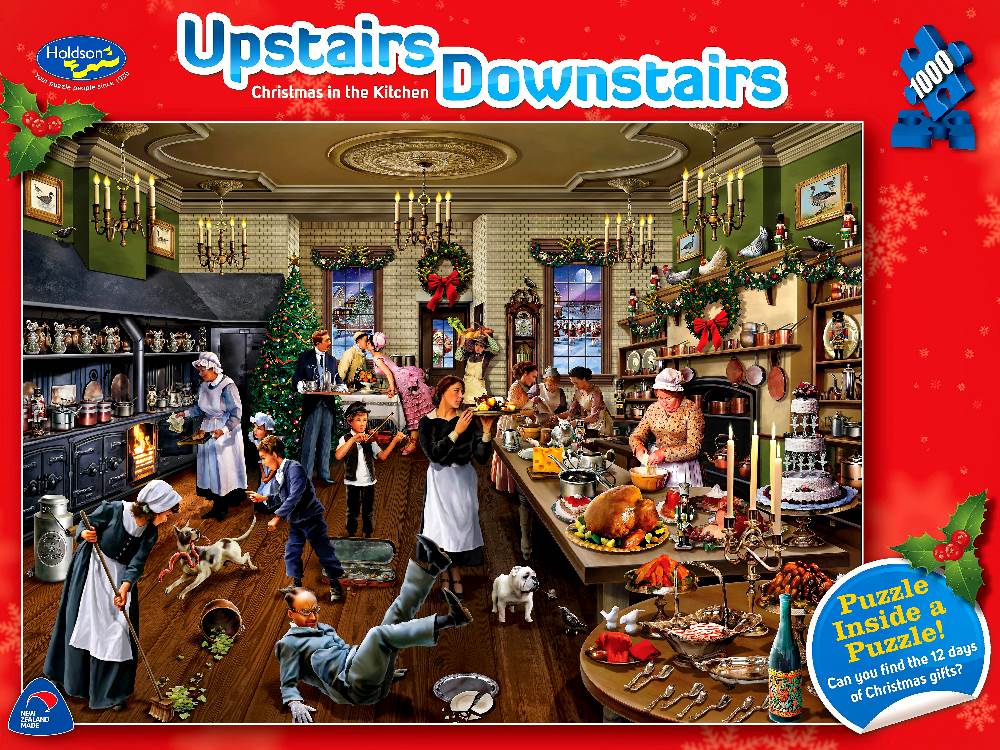 Upstairs Downstairs Christmas in the Kitchen 1000pc Holdson Jigsaw Puzzle