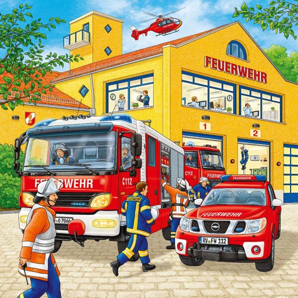Fire Brigade Run 3 x 49 Piece Puzzle - Ravensburger