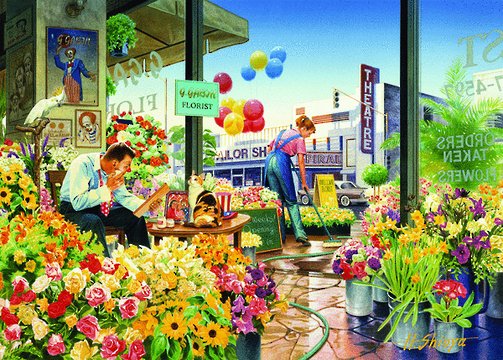 Interiors 2 Sweet Home Flower Shop 1000pc Holdson Jigsaw Puzzle