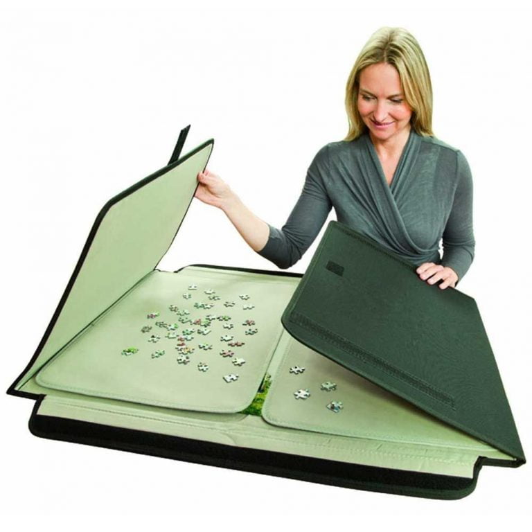 Jumbo Portapuzzle Deluxe 1000 Pièces – Planche Puzzle Avec Poignée – Similicuir Noir – Transport Facile
