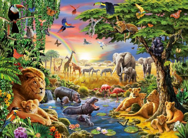 At the Watering Hole 300 XXL PC Jigsaw Puzzle