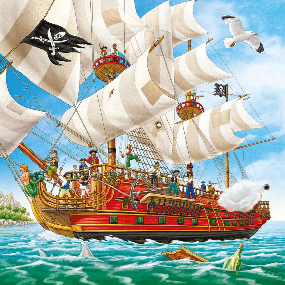 Pirate Adventure 3 x 49PC Ravensburger Jigsaw Puzzle