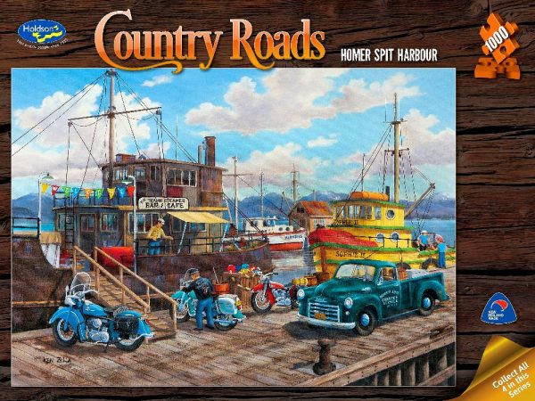 Country Roads Homer Spit Harbour 1000 PC Jigsaw Puzzle