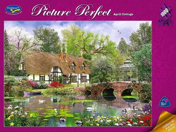 Picture Perfect April Cottage 1000 PC Holdson Jigsaw Puzzle