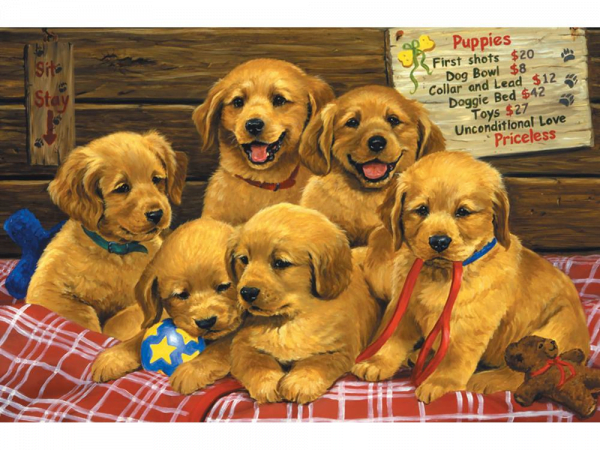 Priceless Puppies 60PC Jigsaw Puzzle