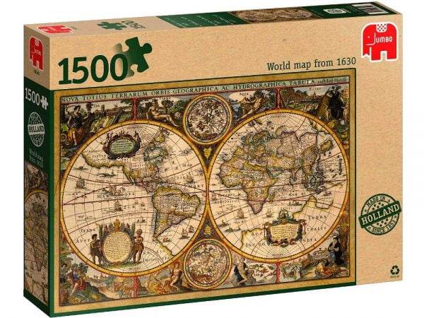 World Map Circa 1630 Jumbo 1500 PC Jigsaw Puzzle