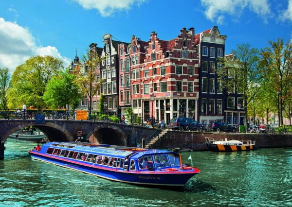 Canal Tour in amsterdam 1000 PC Jigsaw Puzzle