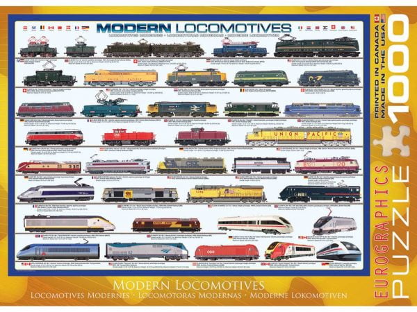 Modern Locomotives 1000 PC Jigsaw Puzzle