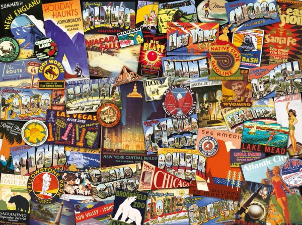 Road Trip Puzzle USA 1000 PC Jigsaw Puzzle