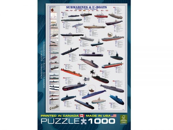Submarines & U-Boats 1000 Piece Jigsaw Puzzle