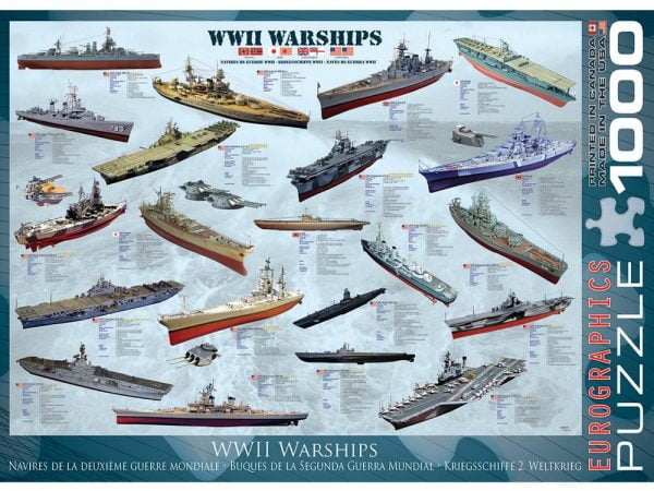 WWII Warships 1000 PC Jigsaw Puzzle
