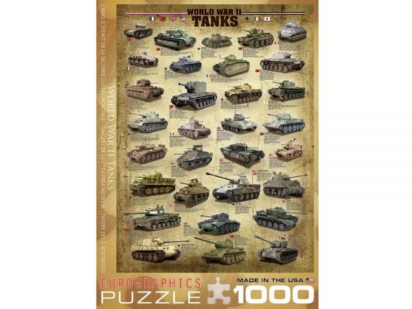 World War II Tanks 1000 PC Jigsaw Puzzle