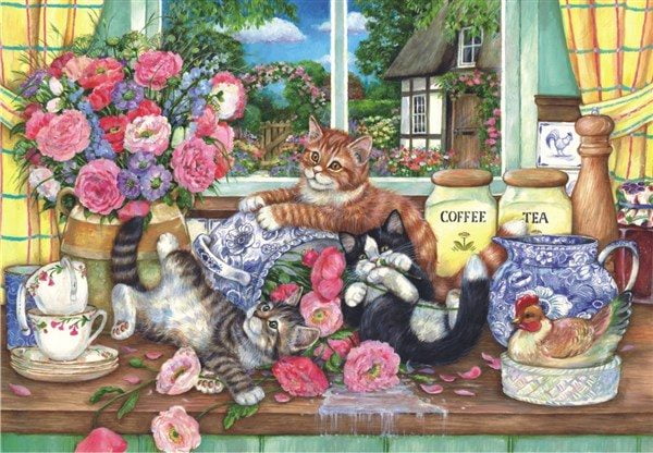 Kittens in the Kitchen 500 PC Jigsaw Puzzle