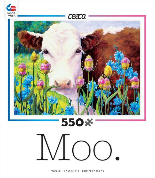 Moo In Blue Sailors & Teasel 550 PC Jigsaw Puzzle