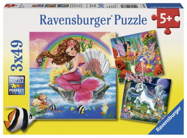 Mythical Creatures 3 x 49 PC Jigsaw Puzzle