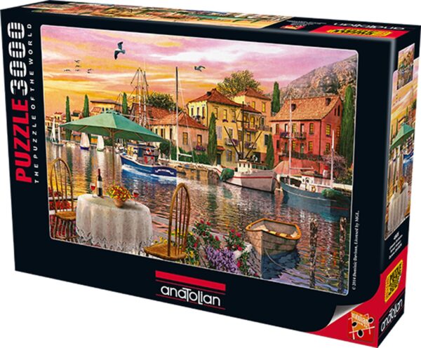 Sunset Harbour 3000 Piece Jigsaw Puzzle - Anatolian