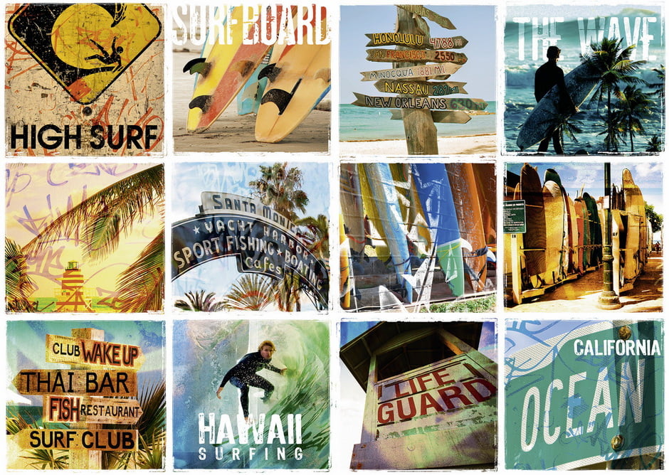 Surfers Collage 1000 PC Jigsaw Puzzle