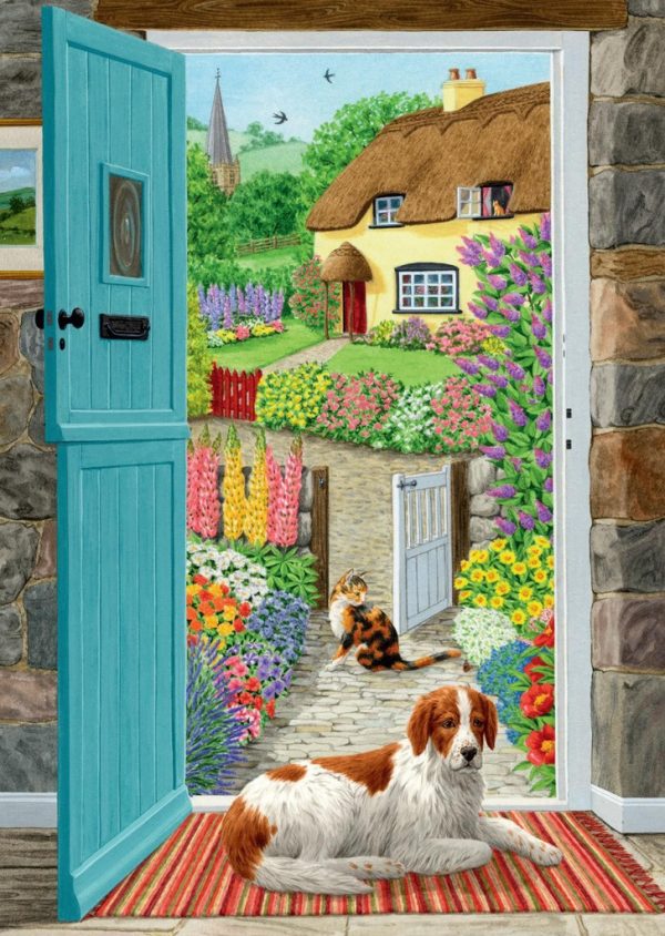 Through the Cottage Door 500 PC Jigsaw Puzzle