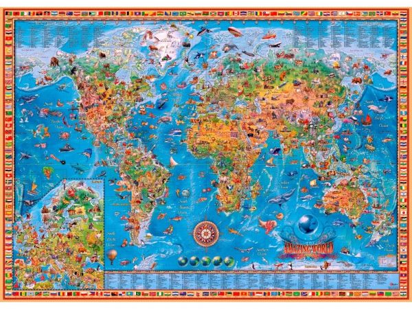 Amazing World Map 3000 pc Jigsaw Puzzle
