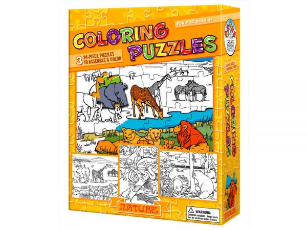 Colouring Puzzle Nature 3 x 24 PC