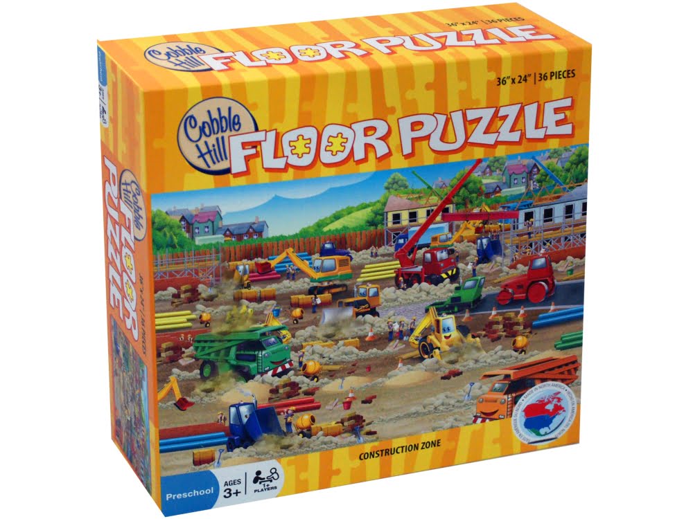 Construction Zone 36 PC Floor Jigsaw Puzzle