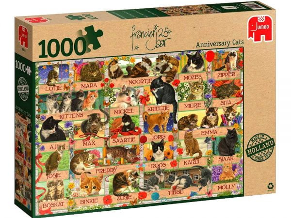 Franciens Cat Anniversary 1000 PC Jigsaw Puzzle