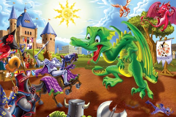 Knights & Dragons 36 PC Floor Jigsaw Puzzle