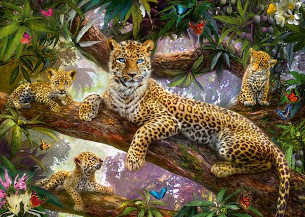 Leopard Family 1000 PC Jigsaw Puzzle