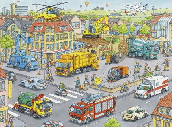 Vehicles in the City 100 XXL PC Jigsaw Puzzle