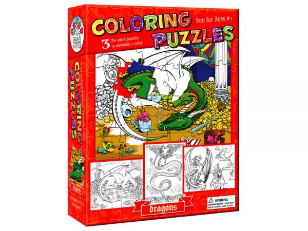 colouring Puzzle Dragons 3 x 24 PC