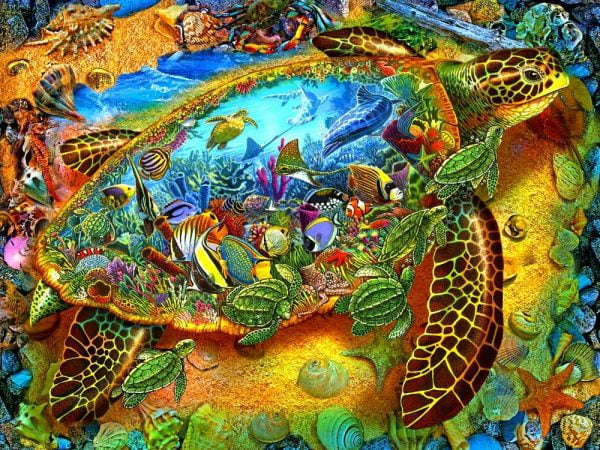 Sea Turtle World 1000 PC Jigsaw Puzzle
