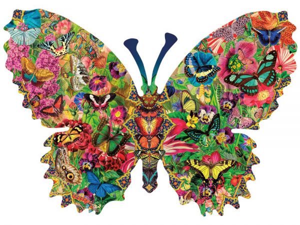 Butterfly Menagerie 1000 PC Shaped Jigsaw Puzzle