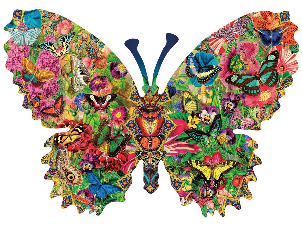 Jigsaw Puzzle - Butterfly Menagerie 1000 PC Shaped Sunsout