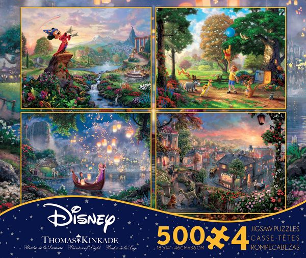 Disney Dreams 4 x 500 PC Jigsaw Puzzle Set