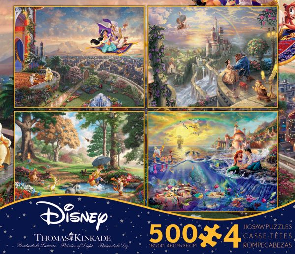 Disney Dreams 4 x 500 Pc Jigsaw Puzzle