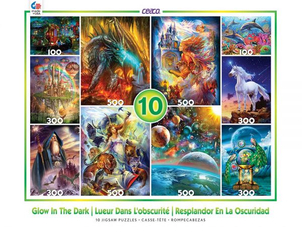 Glow in the Dark 10 in 1 Value Multi Pack Jigsaw Puzzle