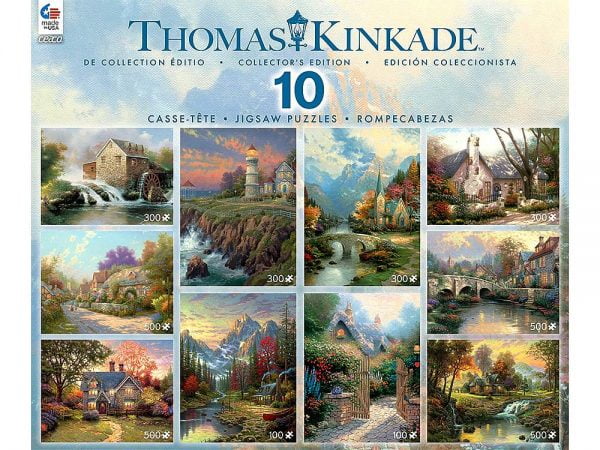 Thomas Kinkade 10-in-1 boxed jigsaws puzzle