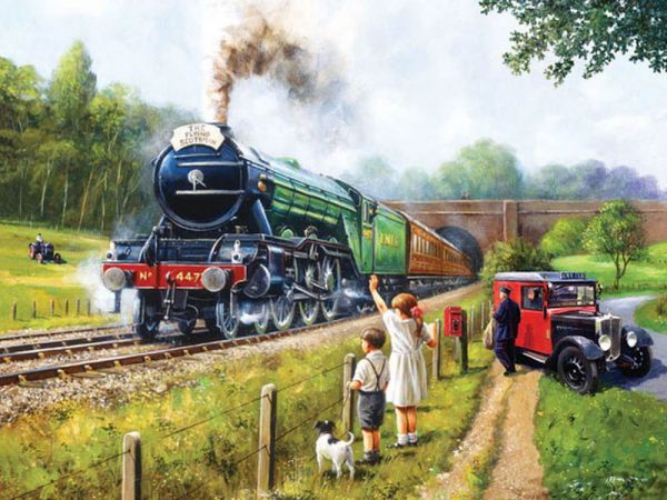 Watching the trains 1000 PC Jigsaw Puzzle