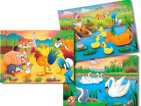 The Ugly Duckling 3 x 26 PC Jigsaw Puzzle