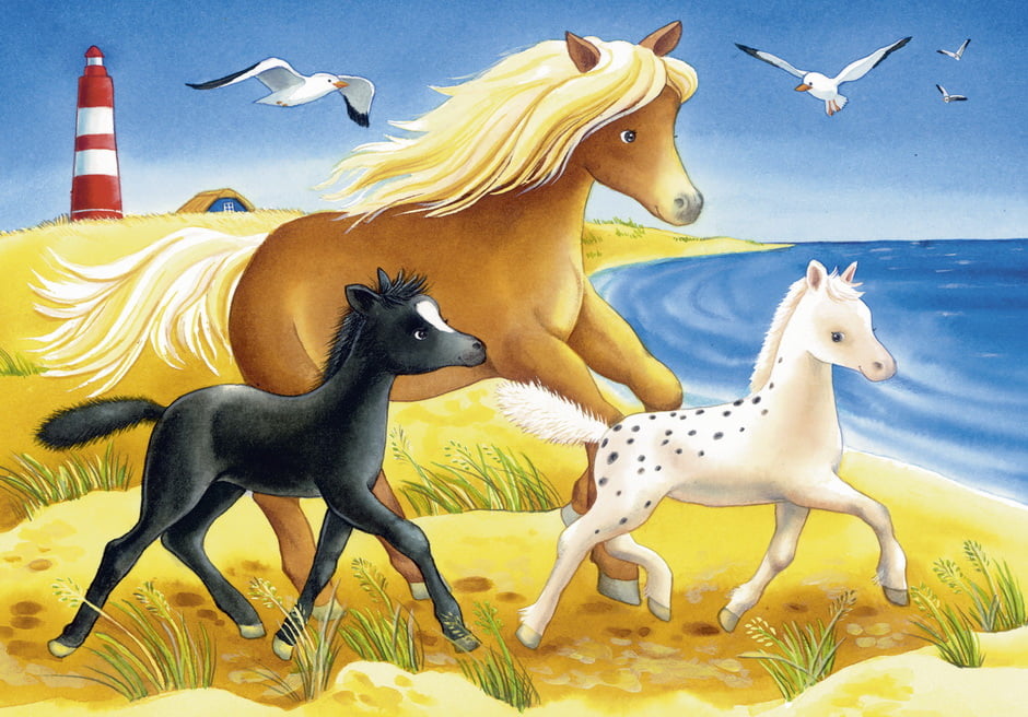 flowing-manes-2-x-12-pc-jigsaw-puzzle