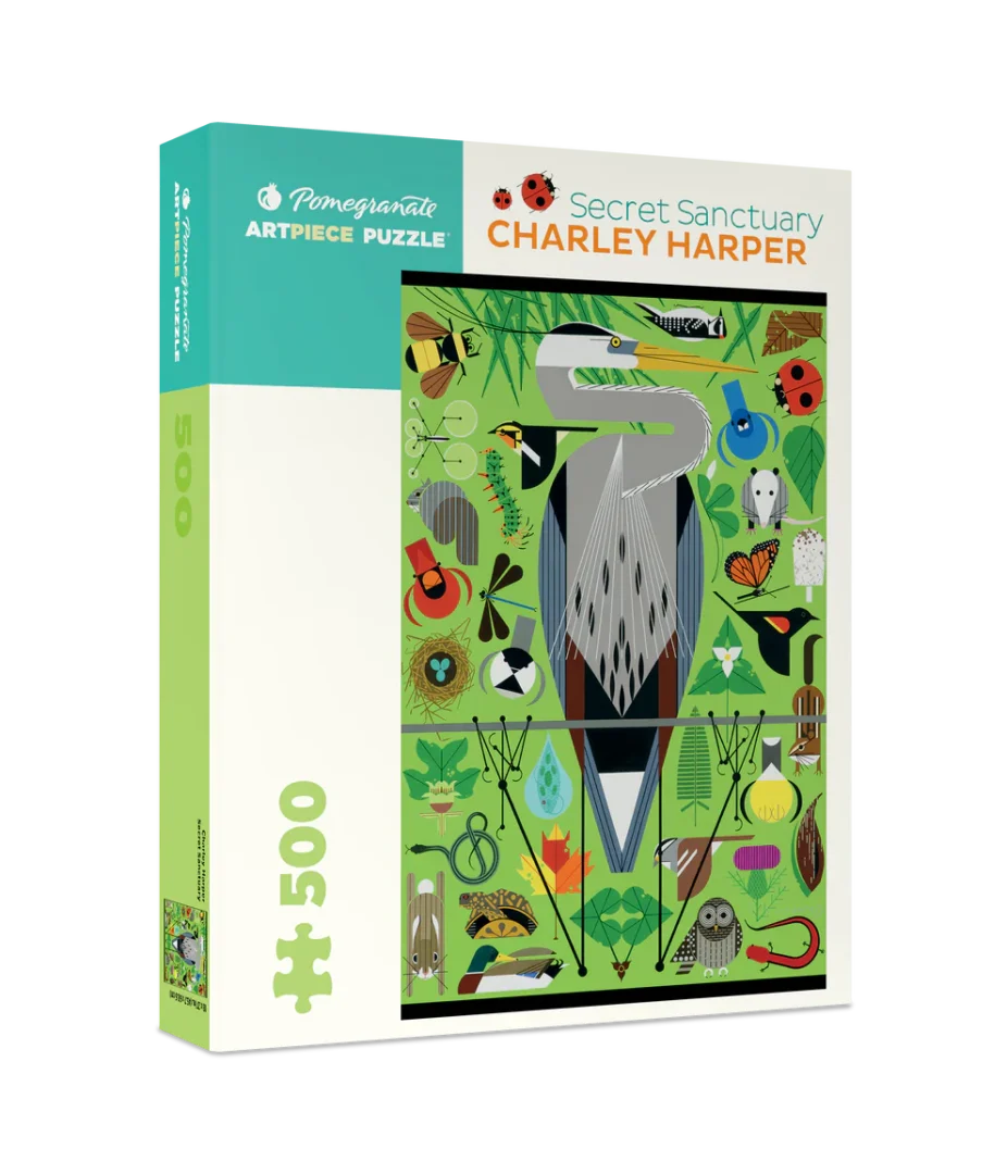 Pomegranate - Charley Harper - Secret Sanctuary 500 Piece Puzzle - Image 2