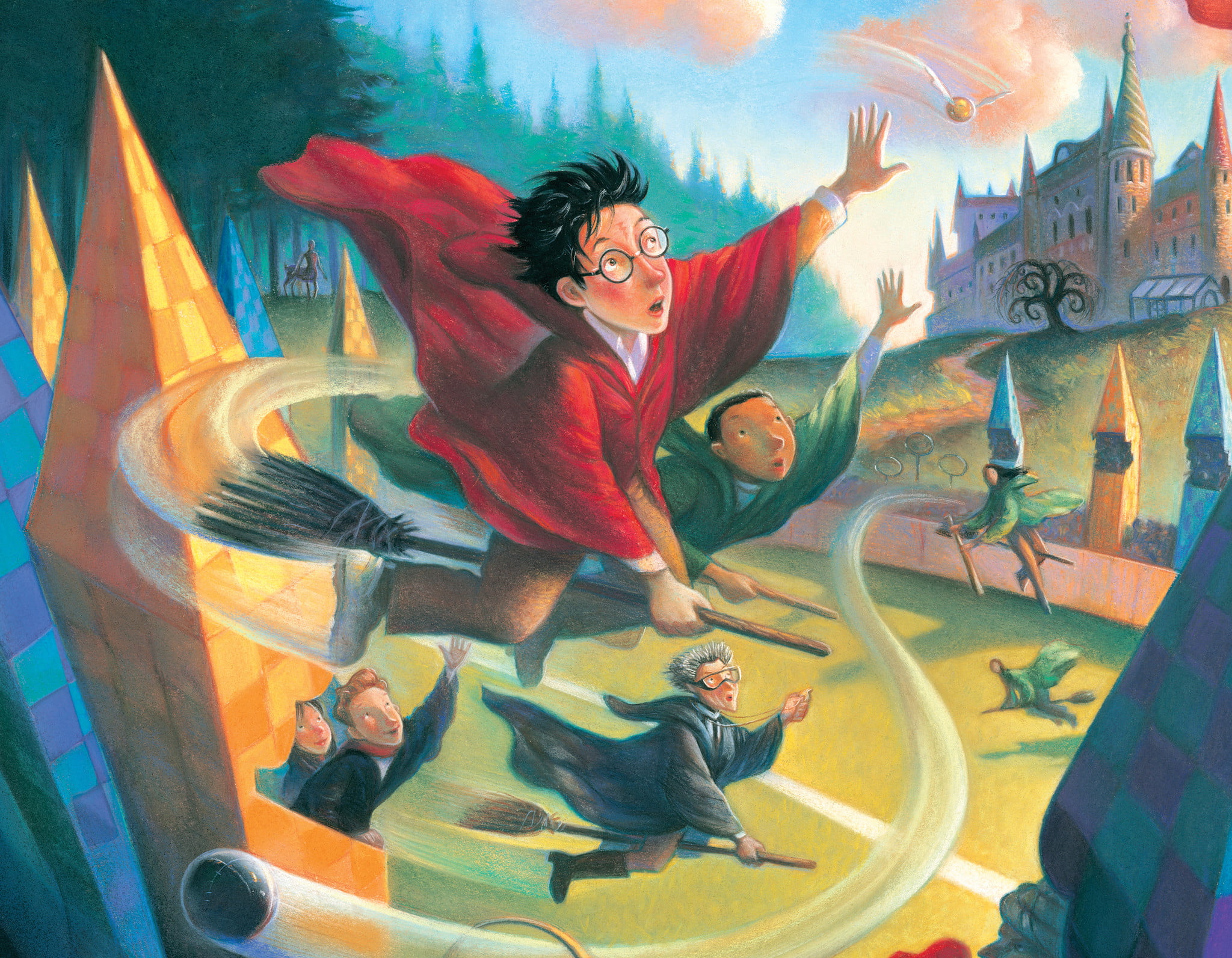 harry potter 100 pc jigsaw puzzle quidditch at puzzle