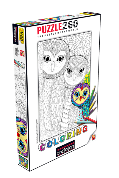 Owls Family 260 PC Colouring Puzzle