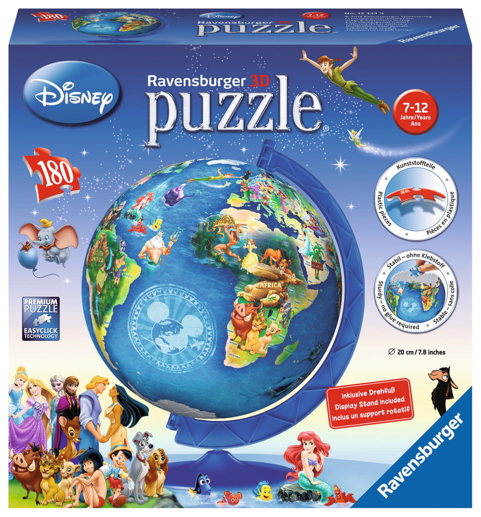 Disney Globe 3D 180 Piece Puzzle Ball from Ravensburger