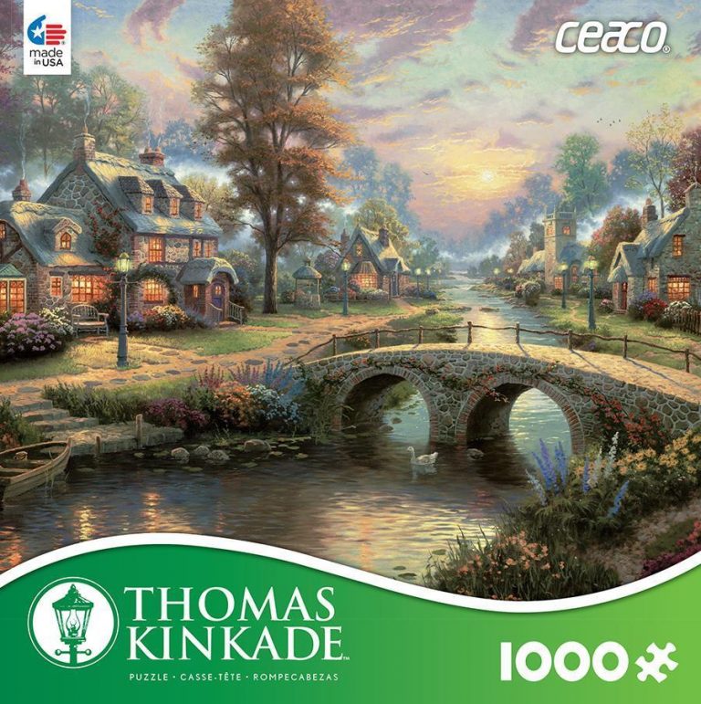 thomas kinkade 1000 piece puzzle dimension