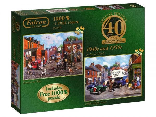 40th Anniversary 1940s and 1950s 2 x 1000 piece Jigsaw puzzles