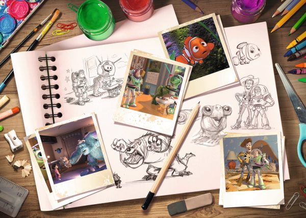 Disney Pixar Sketches 1000 Piece Jigsaw Puzzle