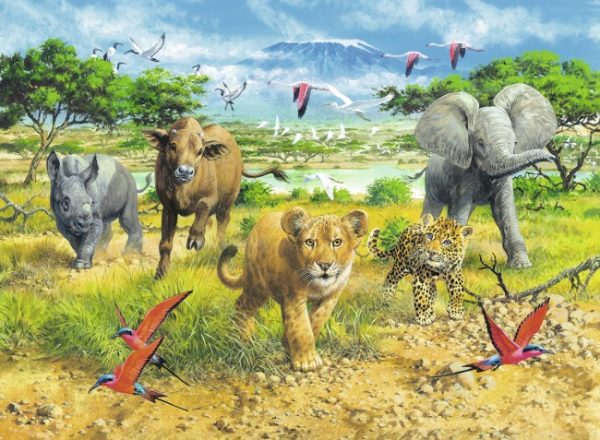African Animal Babies 300 PC Jigsw Puzzle