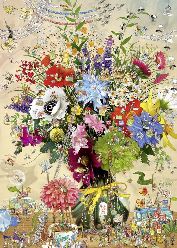 Degano - Flower's Life 1000 pc Heye Jigsaw Puzzle
