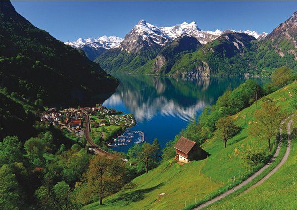 Lake Lucerne Switzerland 1500 PC Anatolian Jigsaw Puzzle